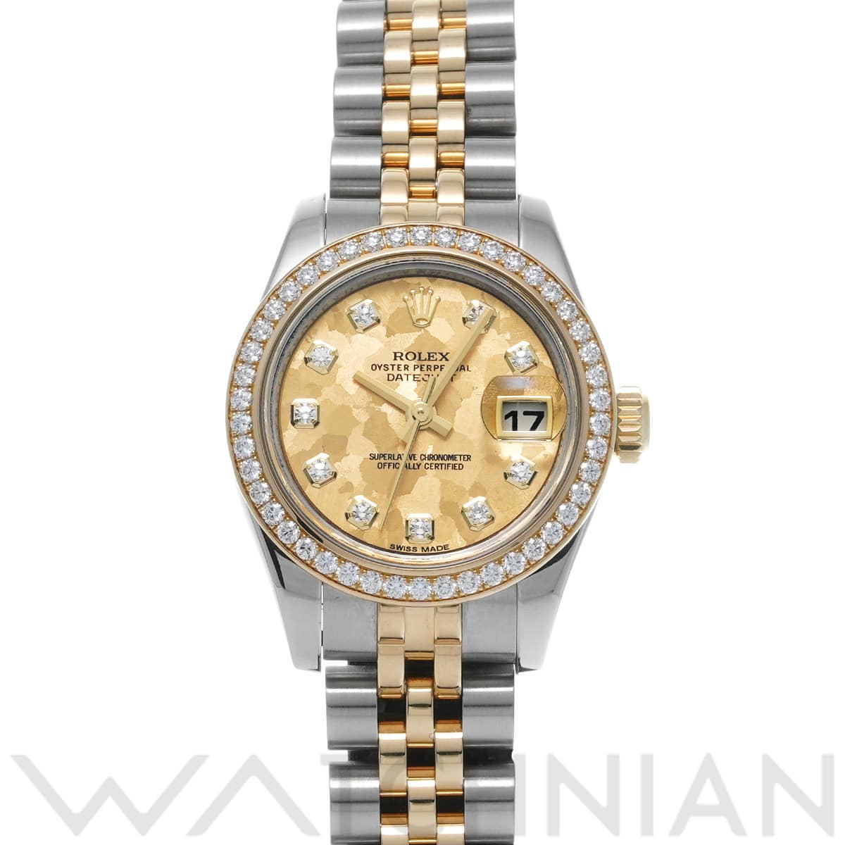 ロレックス レディ デイトジャスト 26 179383G ゴールドクリスタル/ダイヤモンド レディース 時計 【中古】【wristwatch】