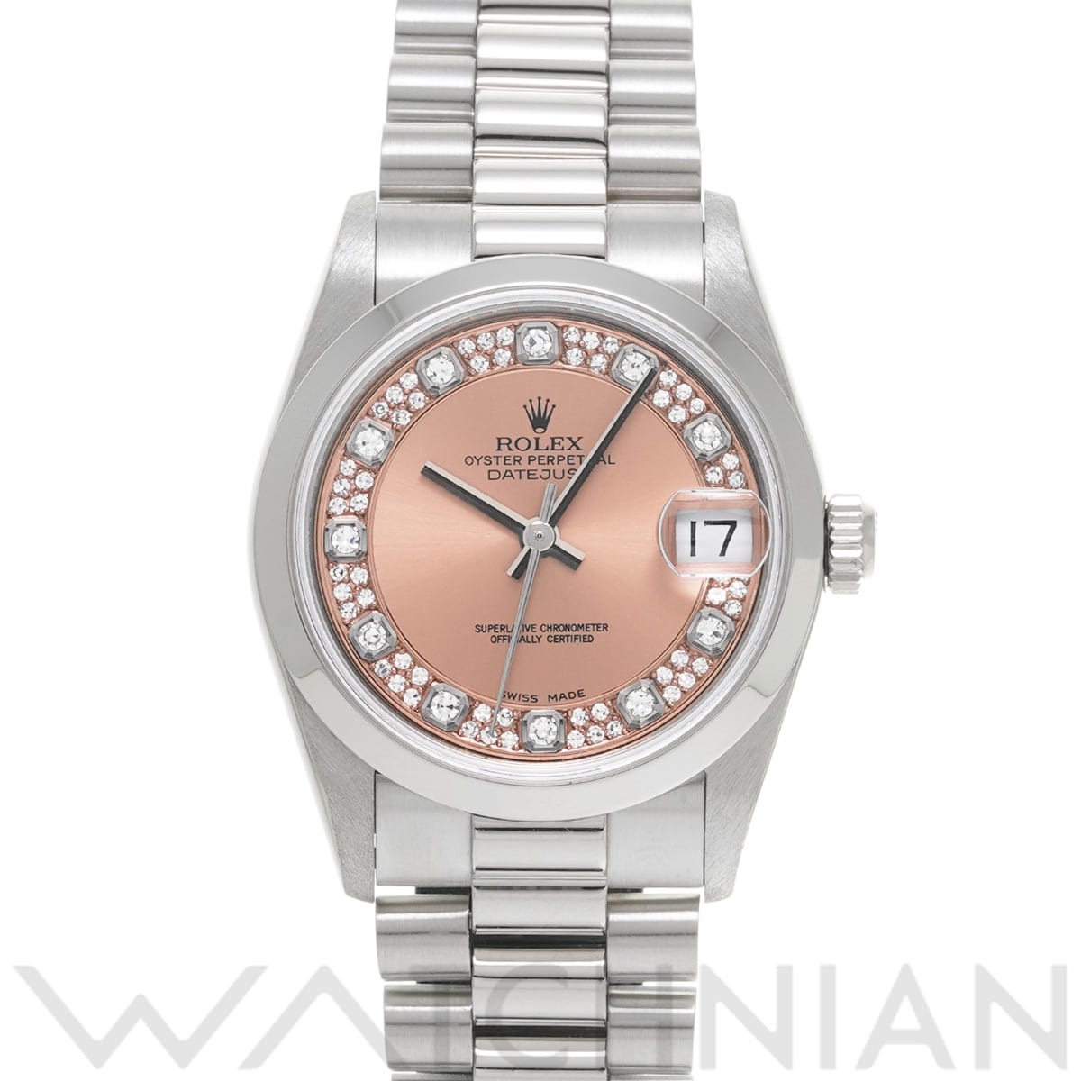 ロレックス デイトジャスト 68246 ピンク/ダイヤモンド レディース 時計 【中古】【wristwatch】