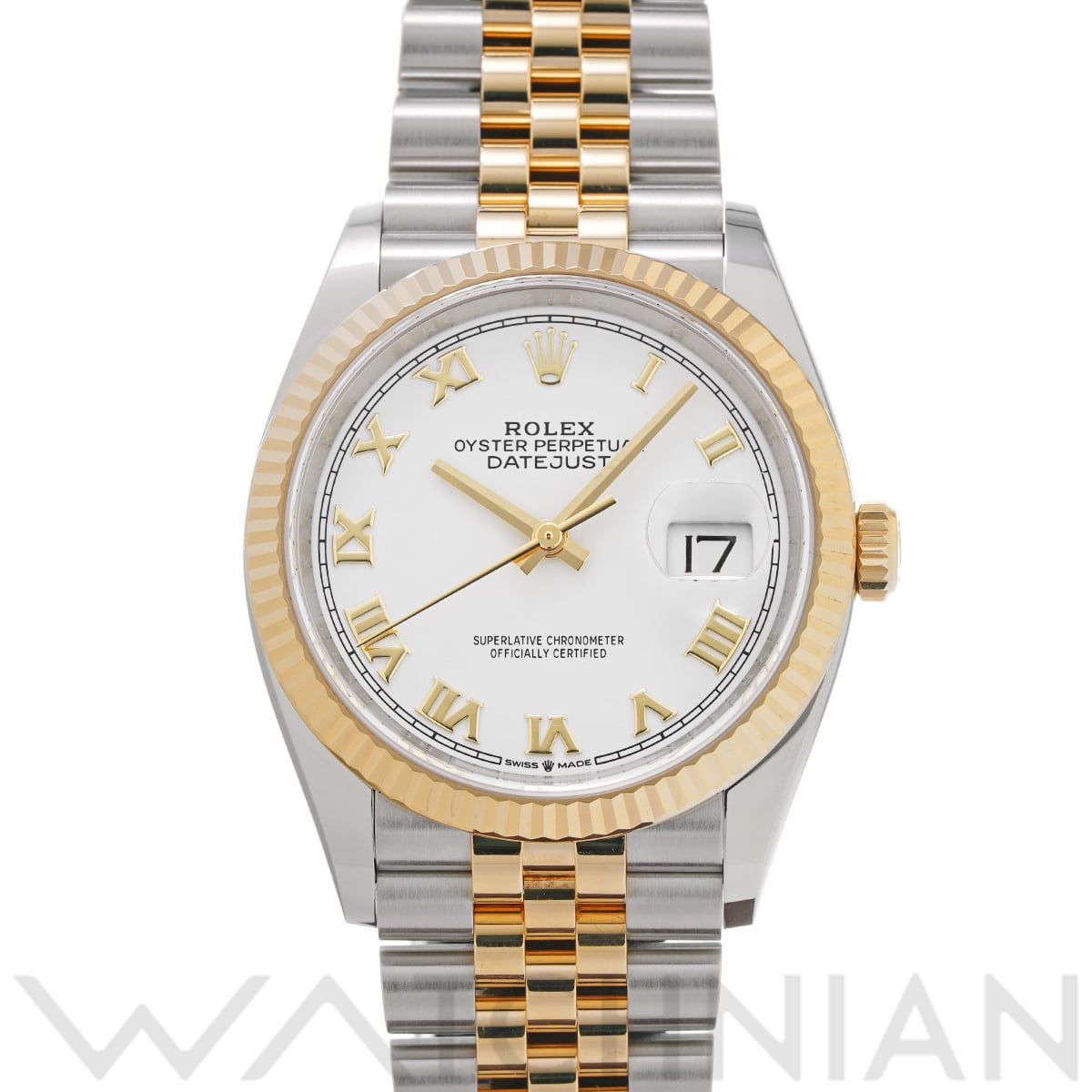 ロレックス デイトジャスト 36 126233 ホワイト メンズ 時計 【中古】【wristwatch】