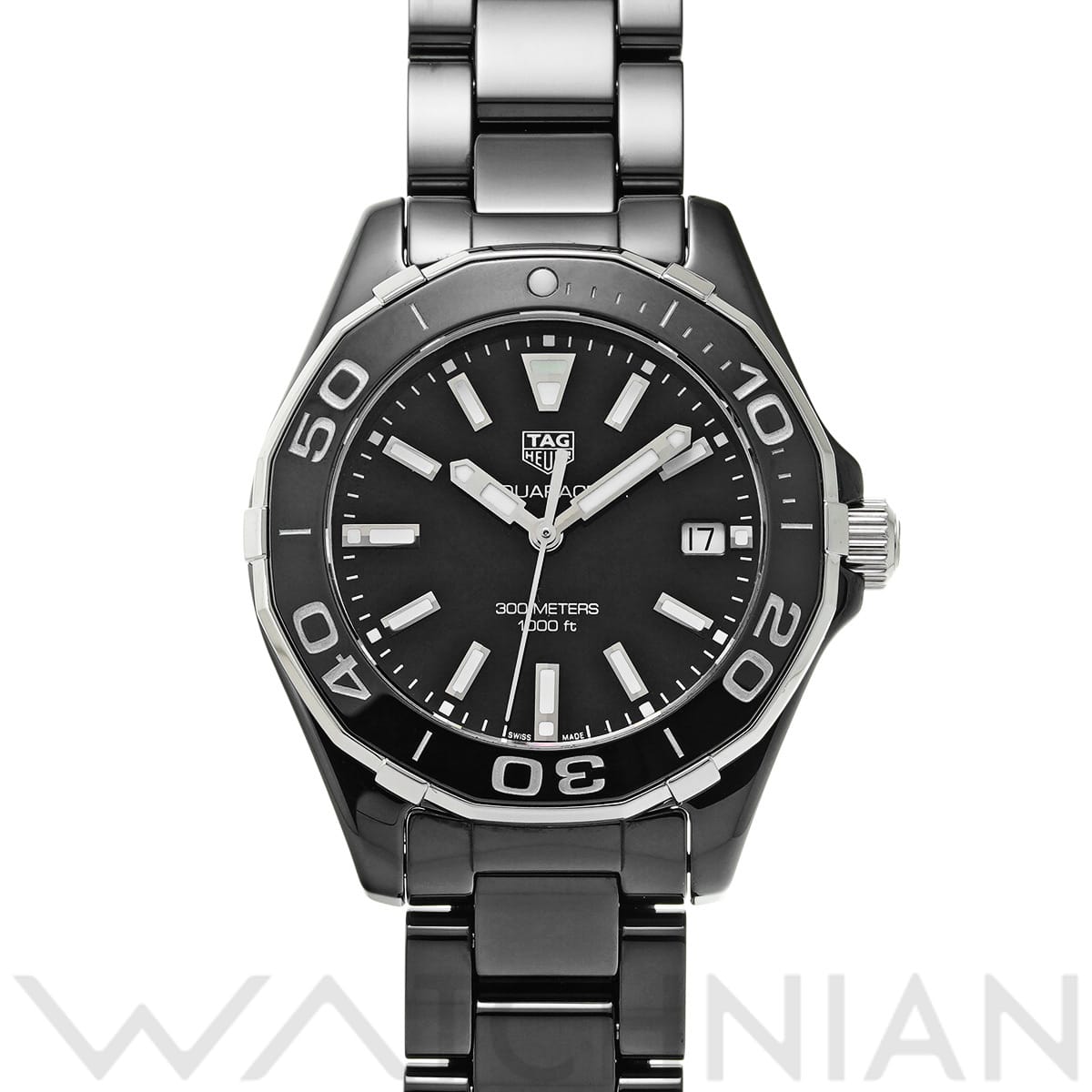 タグ ホイヤー アクアレーサー クォーツ WAY1390.BH0716 ブラック ユニセックス 時計 【中古】【wristwatch】