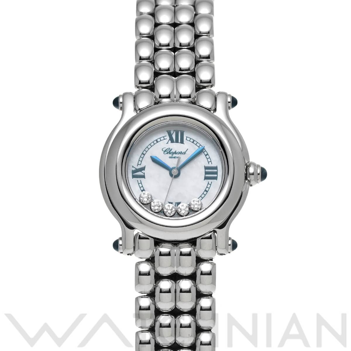 ショパール ハッピースポーツ 27/8250-23 ホワイトシェル/ダイヤモンド レディース 時計 【中古】【wristwatch】