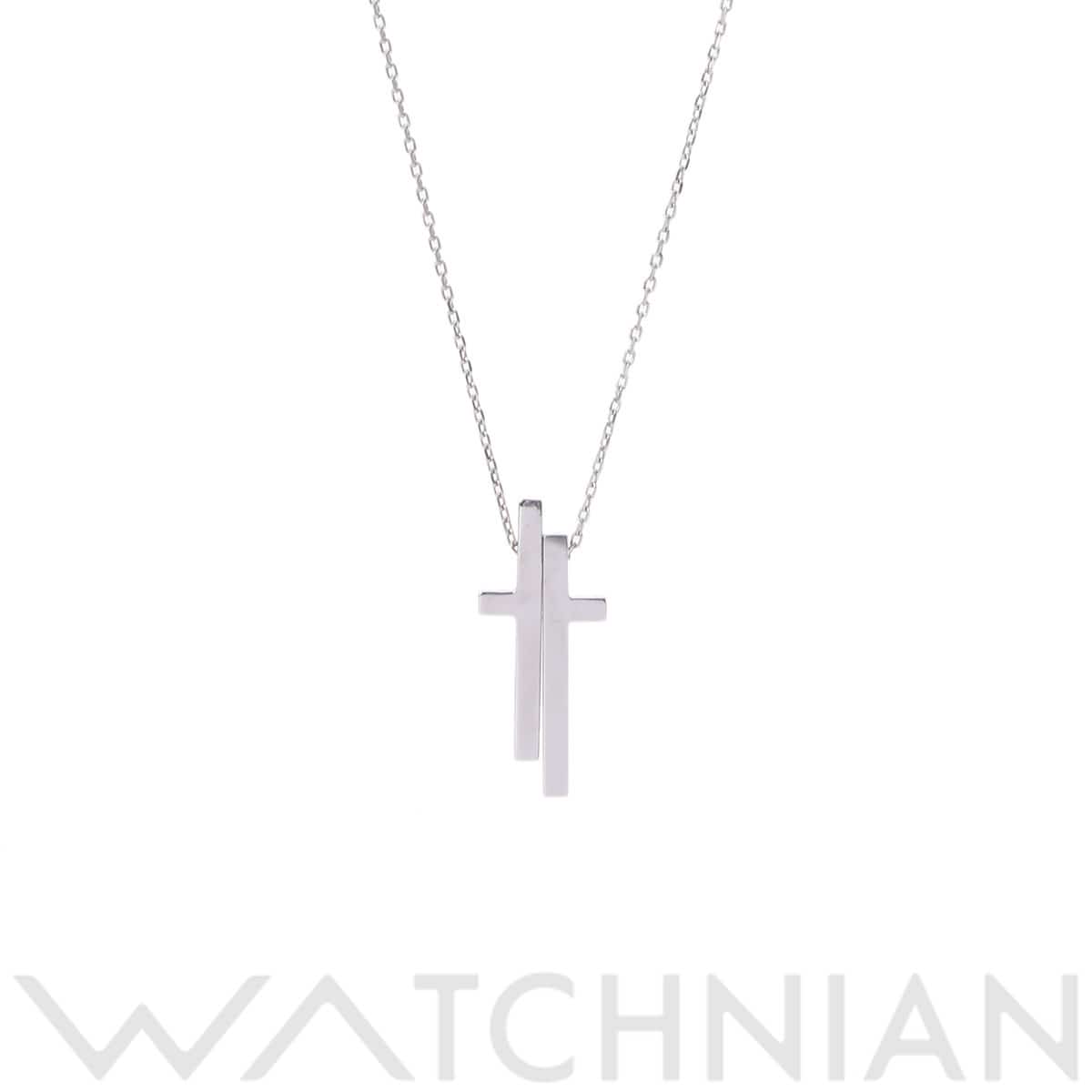 グッチ セパレートクロス ネックレス シルバー K18ホワイトゴールド WG レディース ジュエリー 【中古】【jewelry】