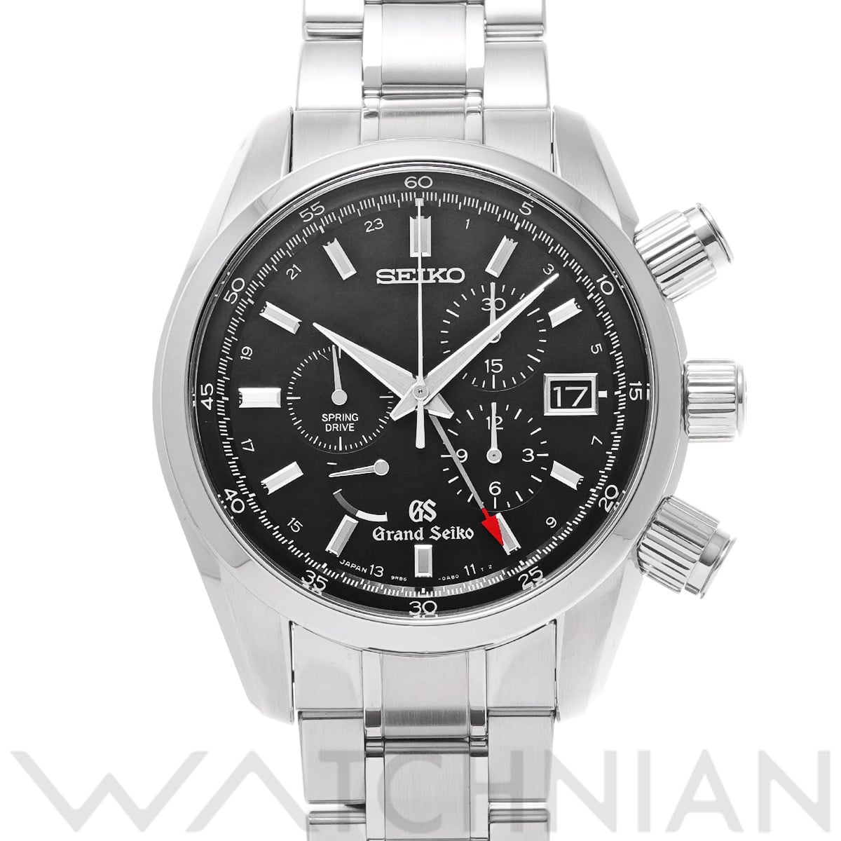 グランドセイコー スポーツコレクション スプリングドライブ クロノグラフ GMT SBGC003 ブラック メンズ 時計 【中古】【wristwatch】