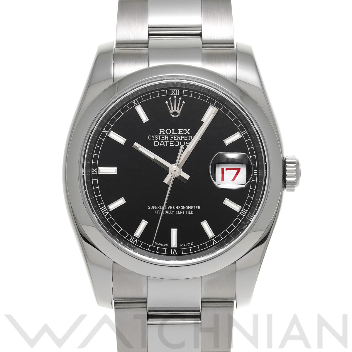 ロレックス デイトジャスト 116200 ブラック メンズ 時計 【中古】【wristwatch】