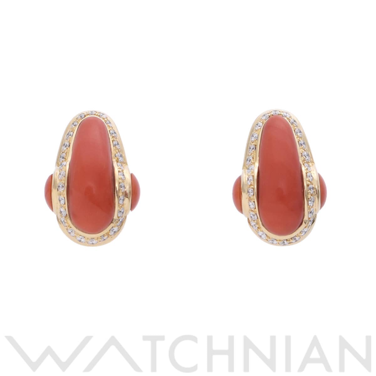 ピキョッティ 珊瑚ピアス ゴールド K18イエローゴールド YG レディース ジュエリー 【中古】【jewelry】