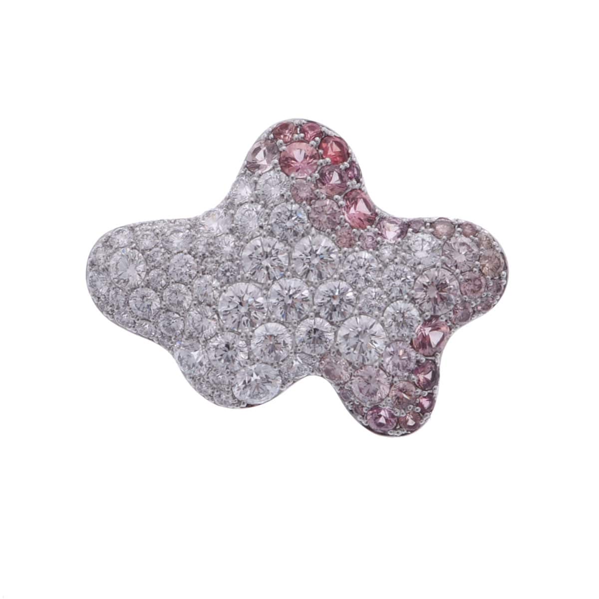 ギメル デザインブローチ シルバー Pt950プラチナ/K18ホワイトゴールド WG レディース ジュエリー 【中古】【jewelry】