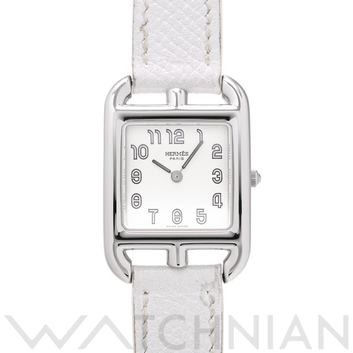 エルメス ケープコッド ドゥブルトゥール CC1.210 ホワイト レディース 時計 【中古】【wristwatch】