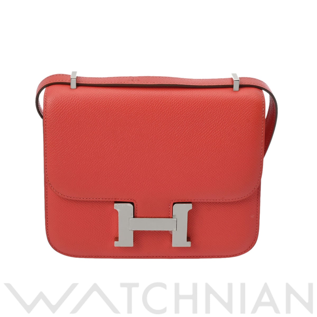 エルメス コンスタンス ミニ18 ローズジャイプール/パラジウム金具 ヴォーエプソン レディース バッグ 【中古】【bag】