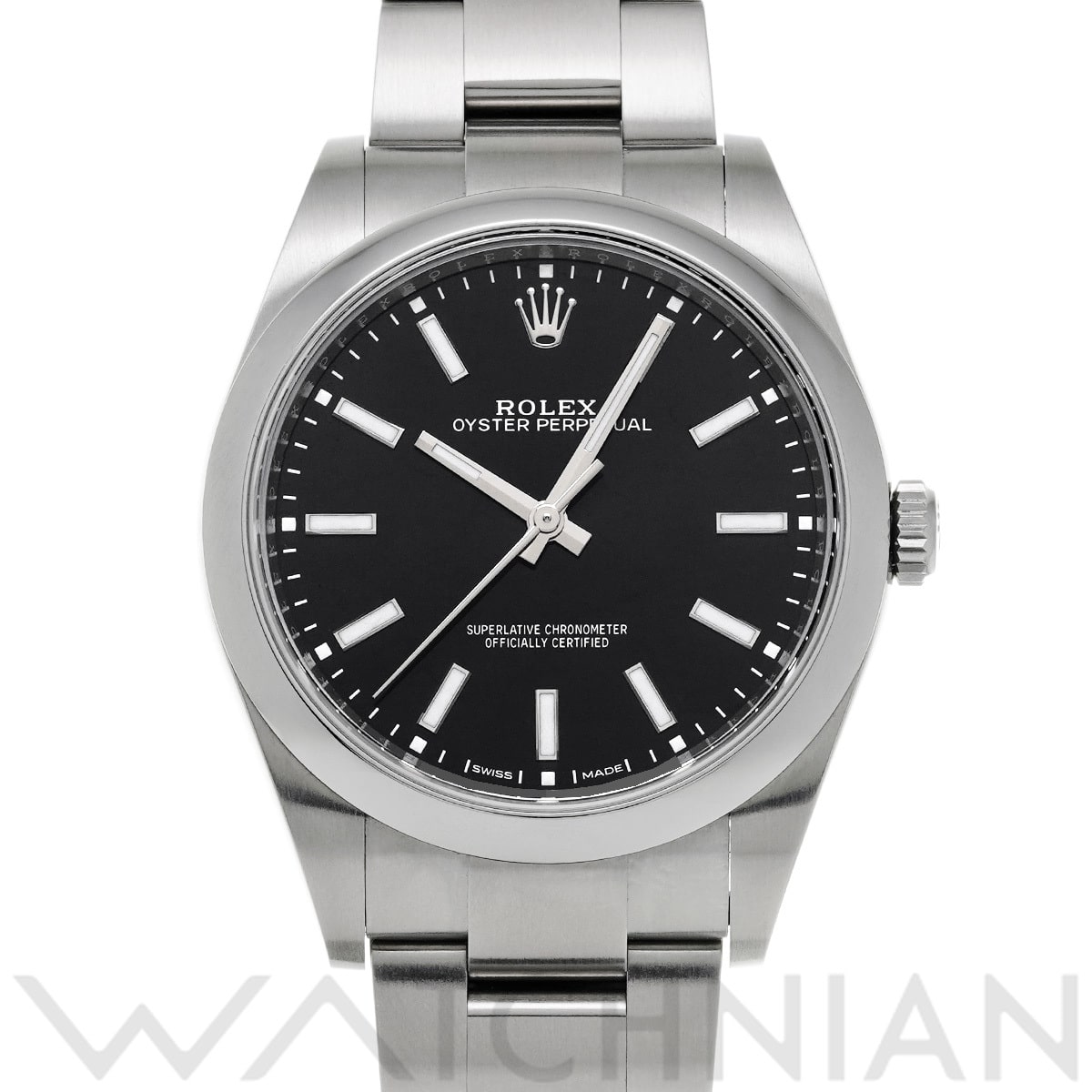 ロレックス オイスターパーペチュアル 39 114300 ブラック メンズ 時計 【中古】【wristwatch】