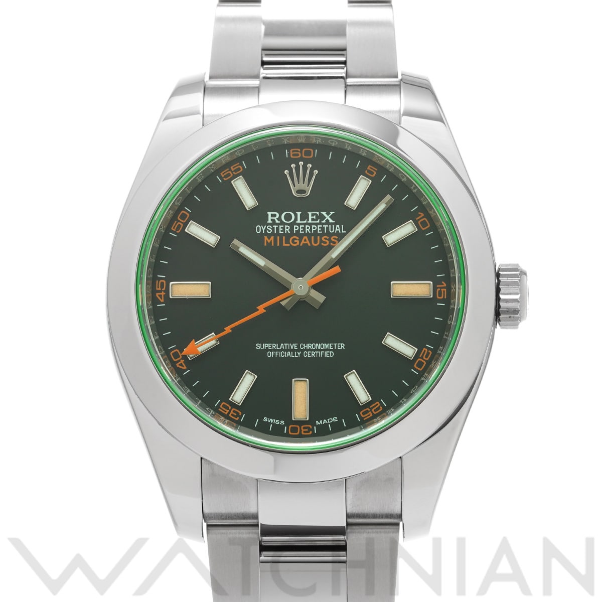 ロレックス ミルガウス 116400GV インテンスブラック メンズ 時計 【中古】【wristwatch】