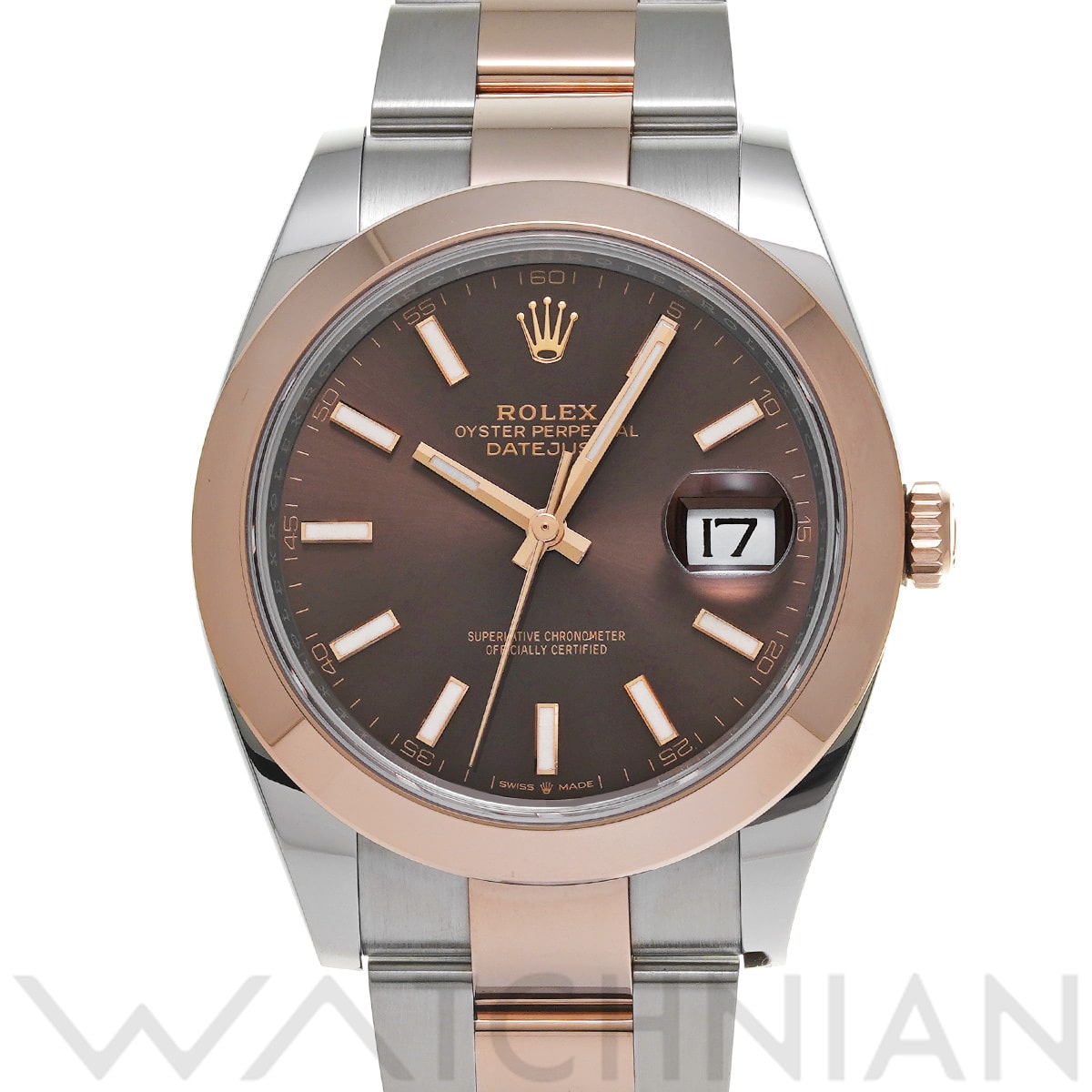 ロレックス デイトジャスト 41 126301 チョコレートブラウン メンズ 時計 【中古】【wristwatch】