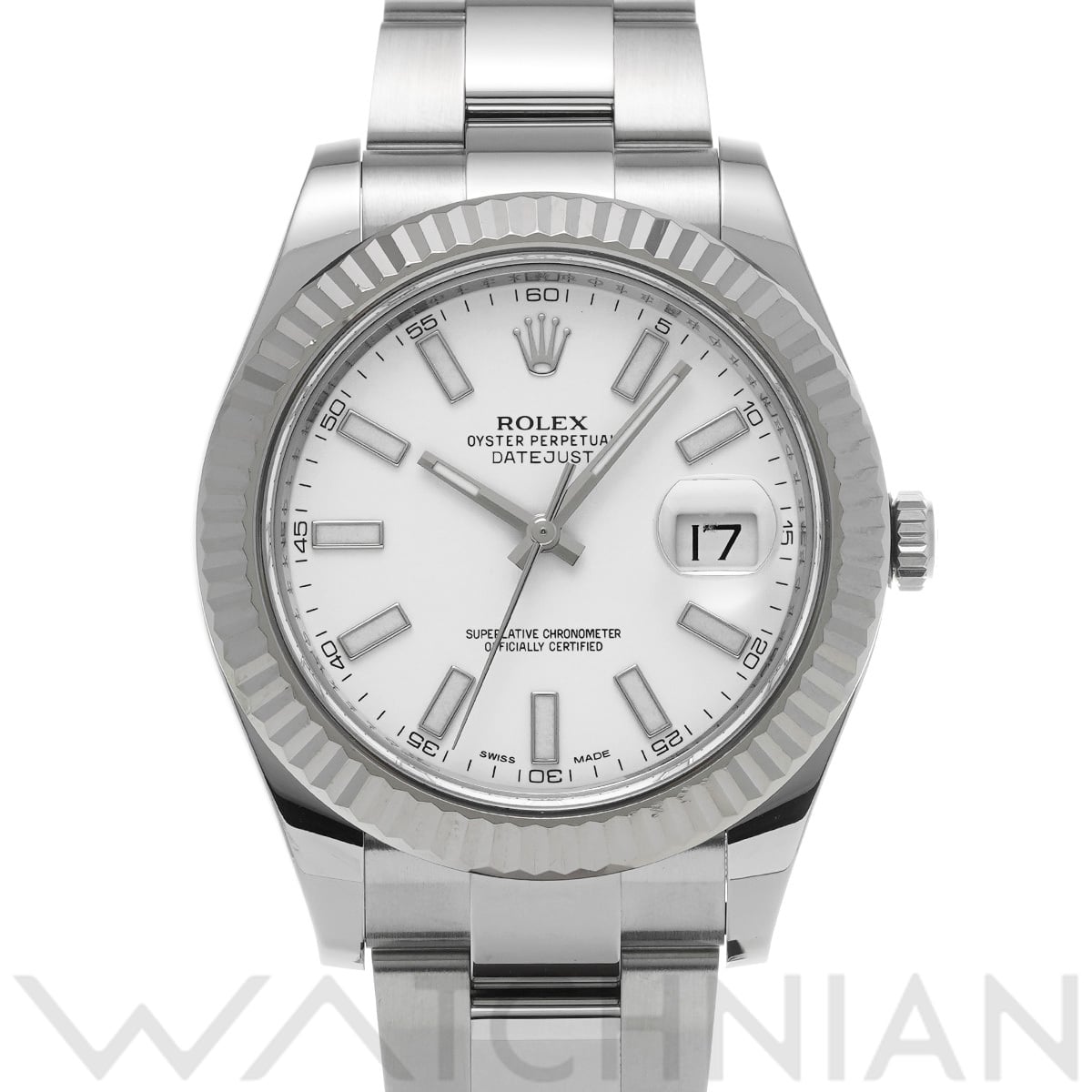 ロレックス デイトジャスト II 116334 ホワイト メンズ 時計 【中古】【wristwatch】