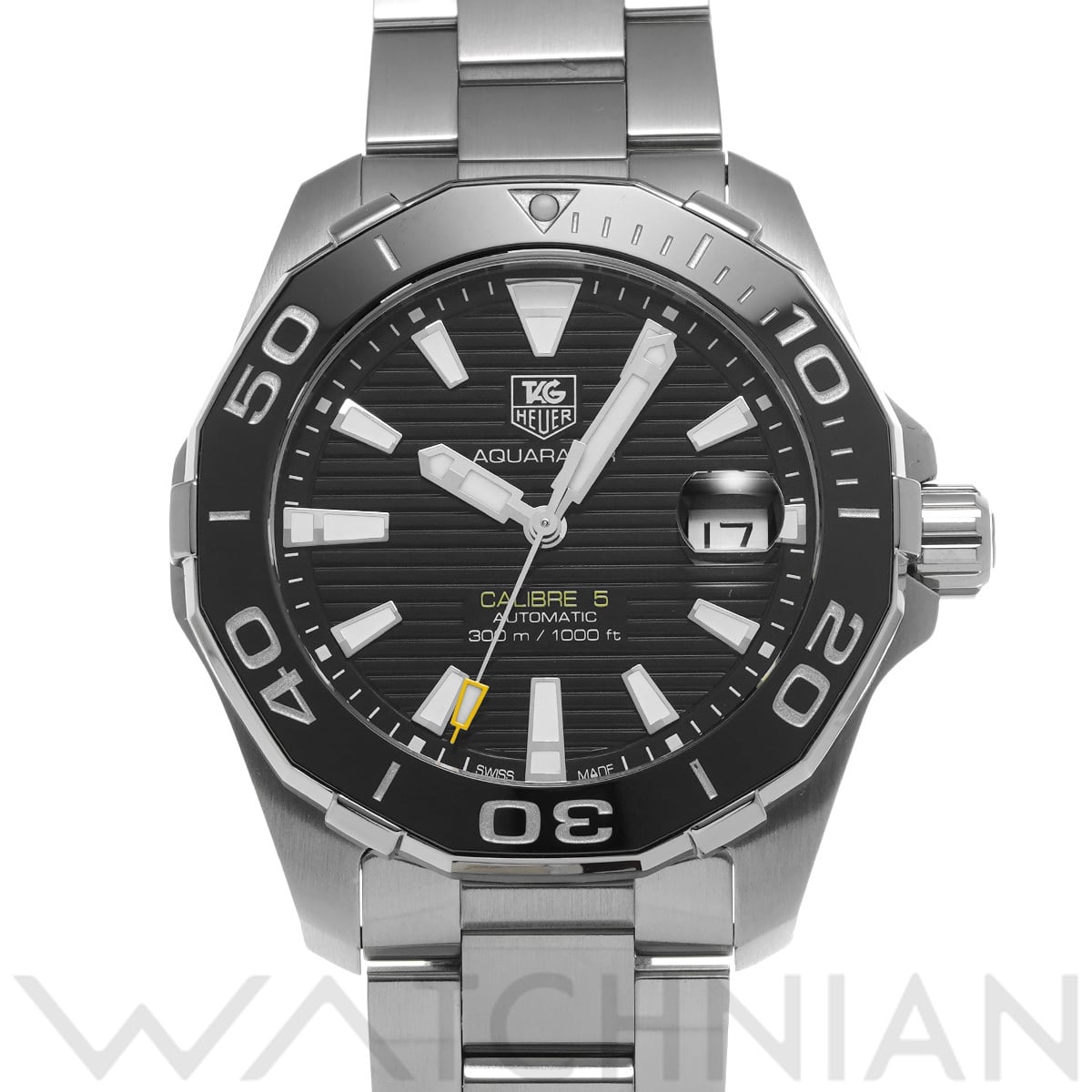 タグ ホイヤー アクアレーサー キャリバー5 WAY211A.BA0928 ブラック メンズ 時計 【中古】【wristwatch】