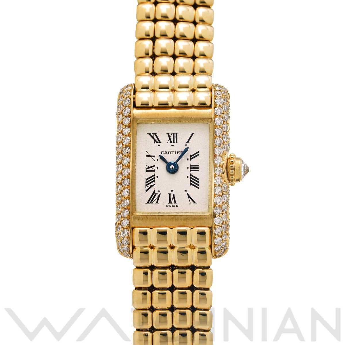 カルティエ ミニタンク SM 0808 シルバー レディース 時計 【中古】【wristwatch】