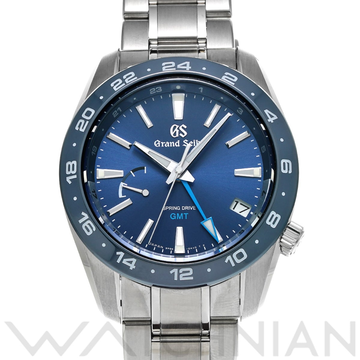 グランドセイコー スポーツコレクション スプリングドライブ GMT SBGE255 ブルー メンズ 時計 【中古】【wristwatch】