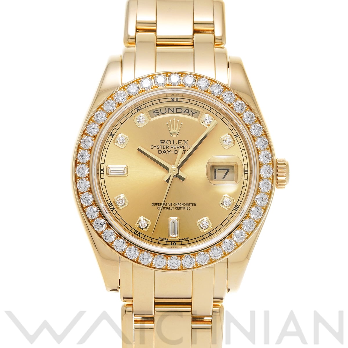 ロレックス デイデイト パールマスター 18948A シャンパン/ダイヤモンド メンズ 時計 【中古】【wristwatch】