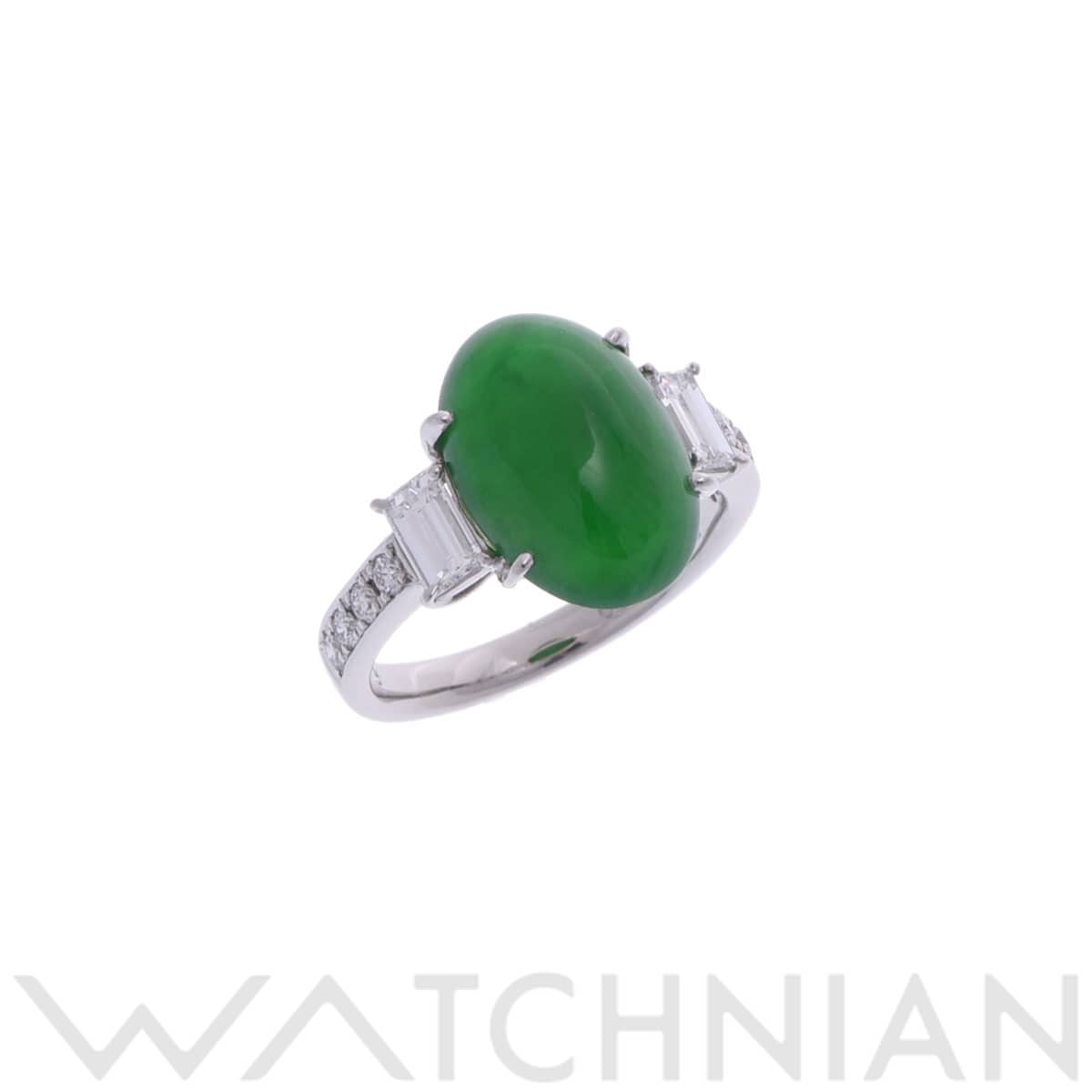 ノーブランド 翡翠リング シルバー Pt900プラチナ レディース ジュエリー 【中古】【jewelry】