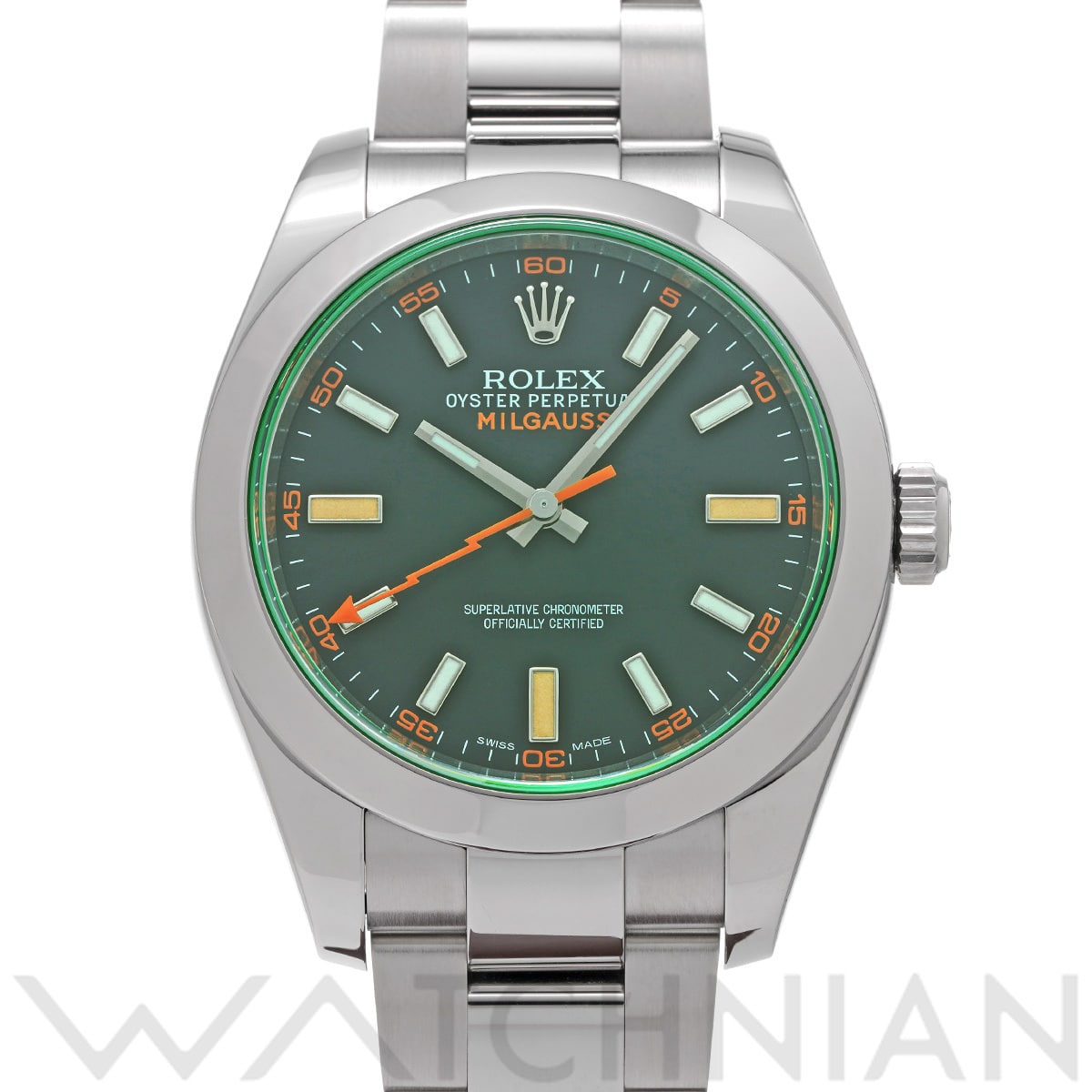ロレックス ミルガウス 116400GV インテンスブラック メンズ 時計 【中古】【wristwatch】