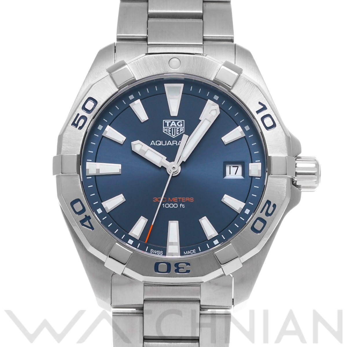 タグ ホイヤー アクアレーサー クォーツ WBD1112.BA0928 ブルー メンズ 時計 【中古】【wristwatch】