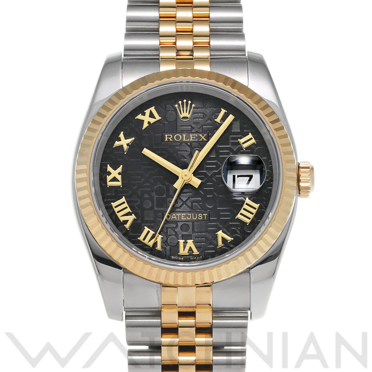 ロレックス デイトジャスト 116233 ブラックコンピュータ メンズ 時計 【中古】【wristwatch】