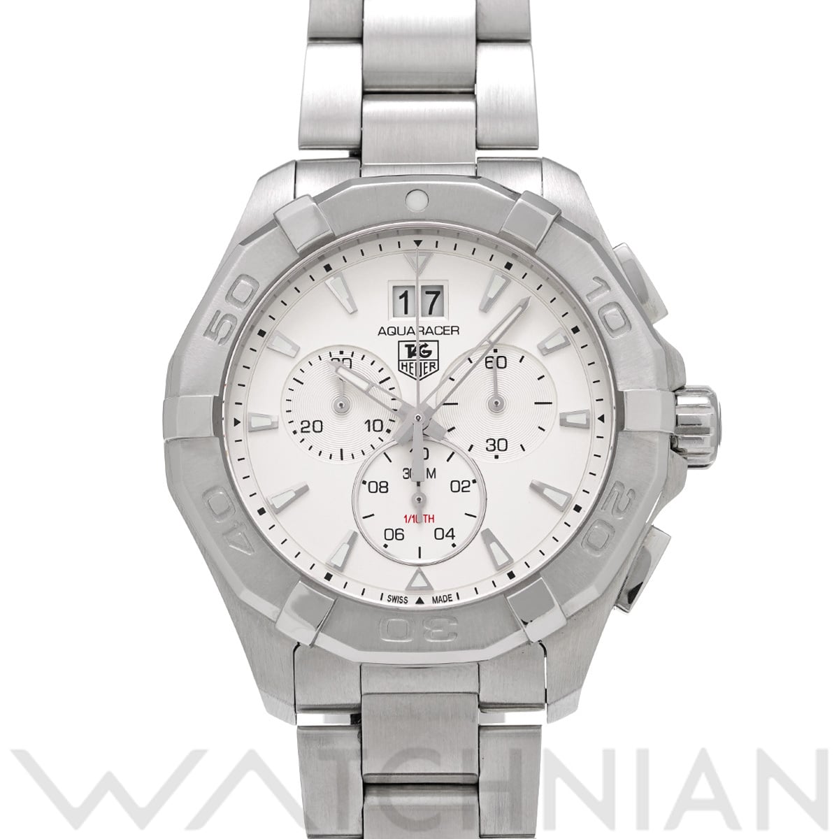 タグ ホイヤー アクアレーサー クォーツ クロノグラフ CAY1111.BA0927 シルバー メンズ 時計 【中古】【wristwatch】