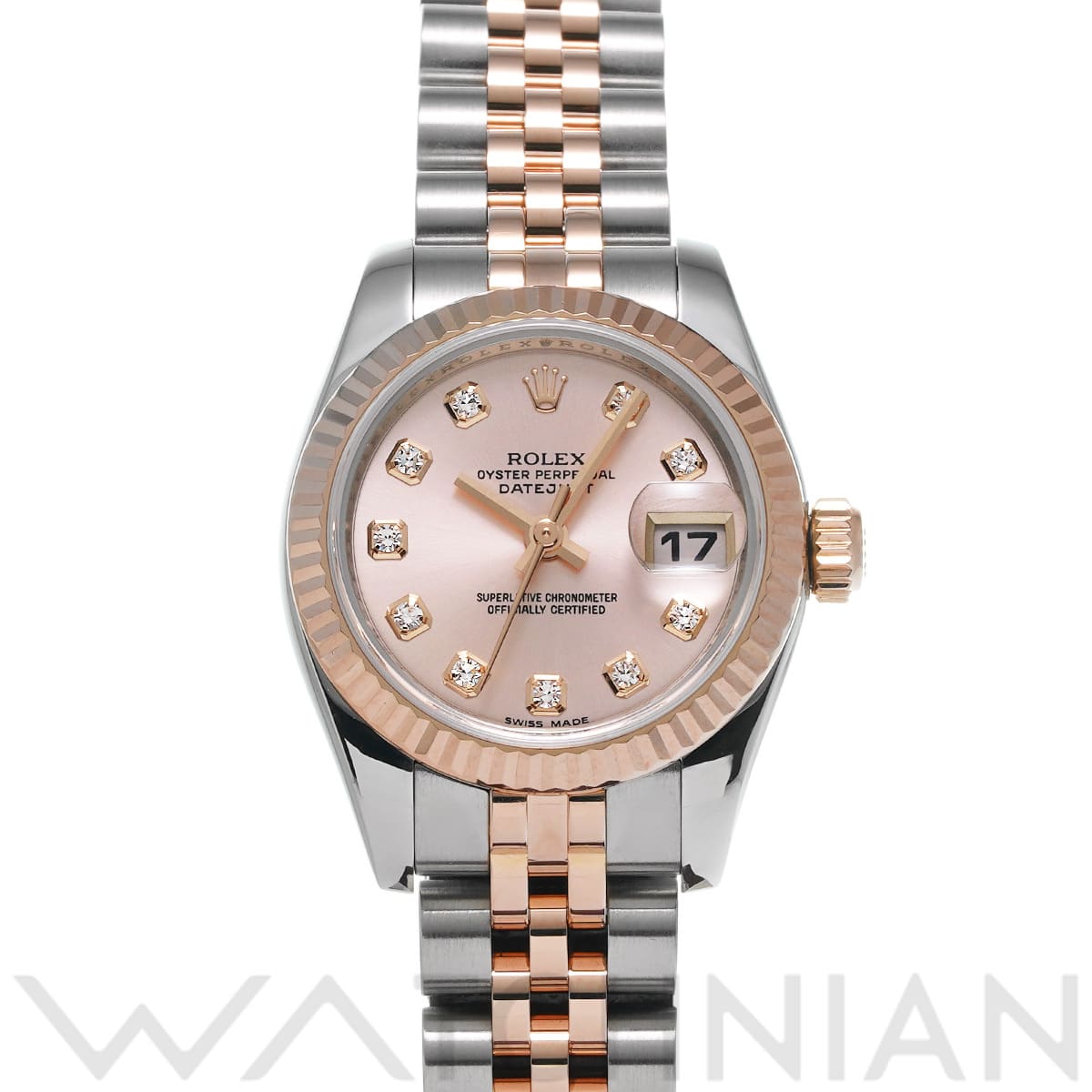 ロレックス レディ デイトジャスト 179171G ピンク/ダイヤモンド レディース 時計 【中古】【wristwatch】