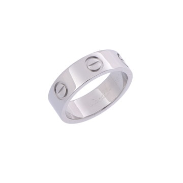 カルティエ ラブリング #49 シルバー Pt950プラチナ レディース ジュエリー 【中古】【jewelry】