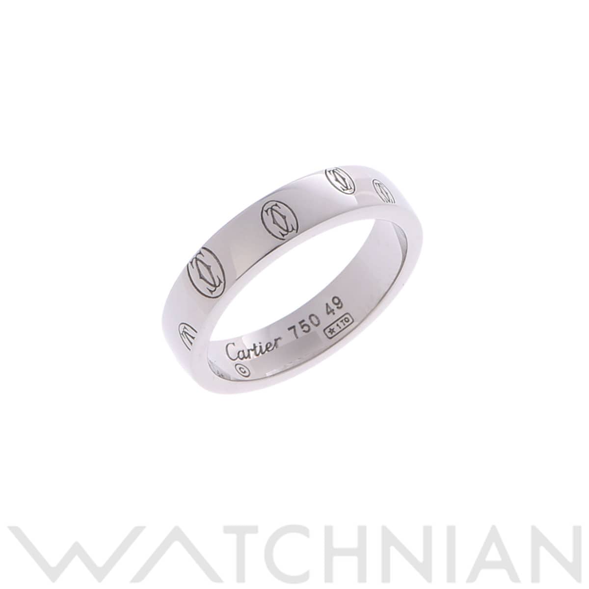 カルティエ ハッピーバースデー リング #49 シルバー K18ホワイトゴールド WG レディース ジュエリー 【中古】【jewelry】