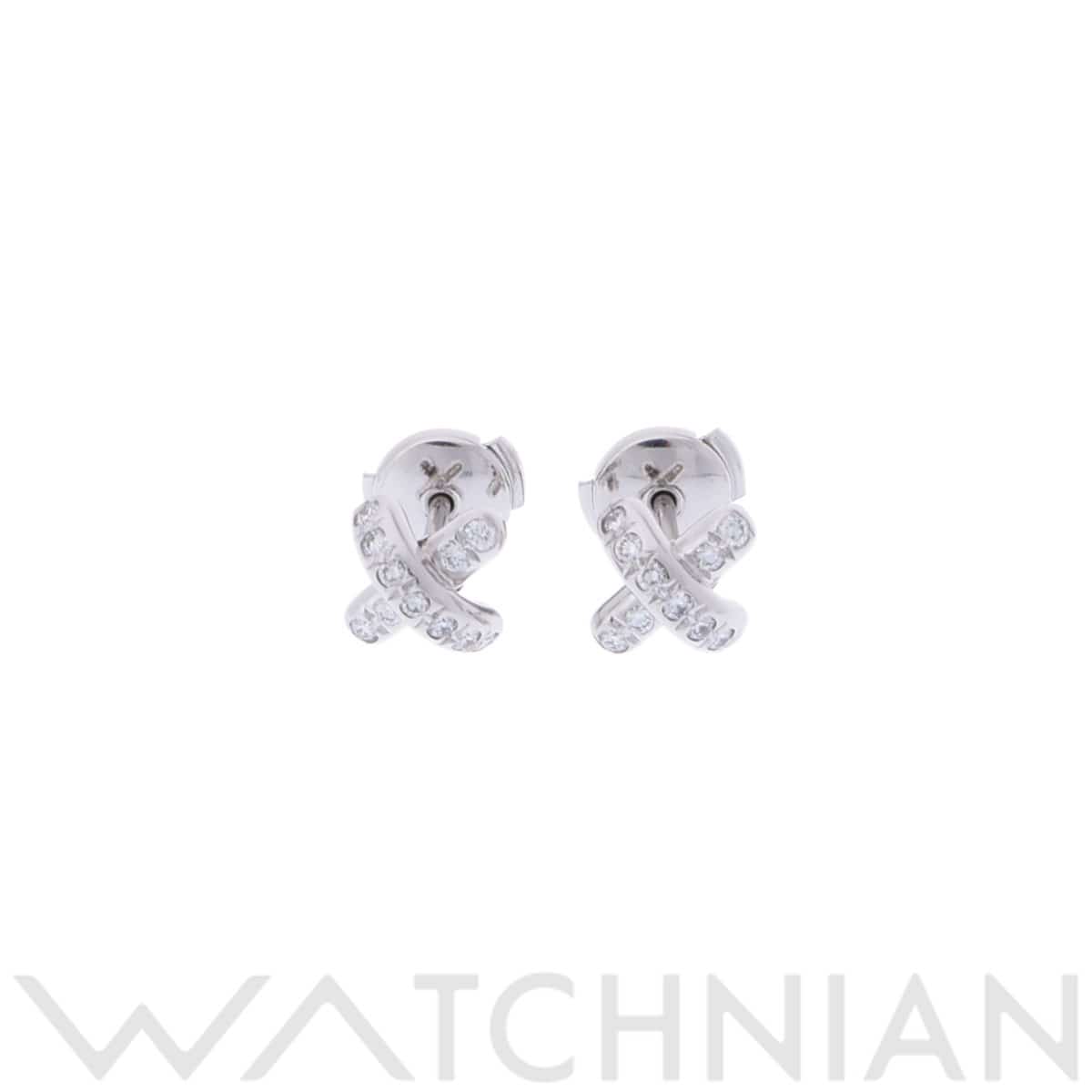 ティファニー クロスステッチ ピアス シルバー Pt950プラチナ レディース ジュエリー 【中古】【jewelry】