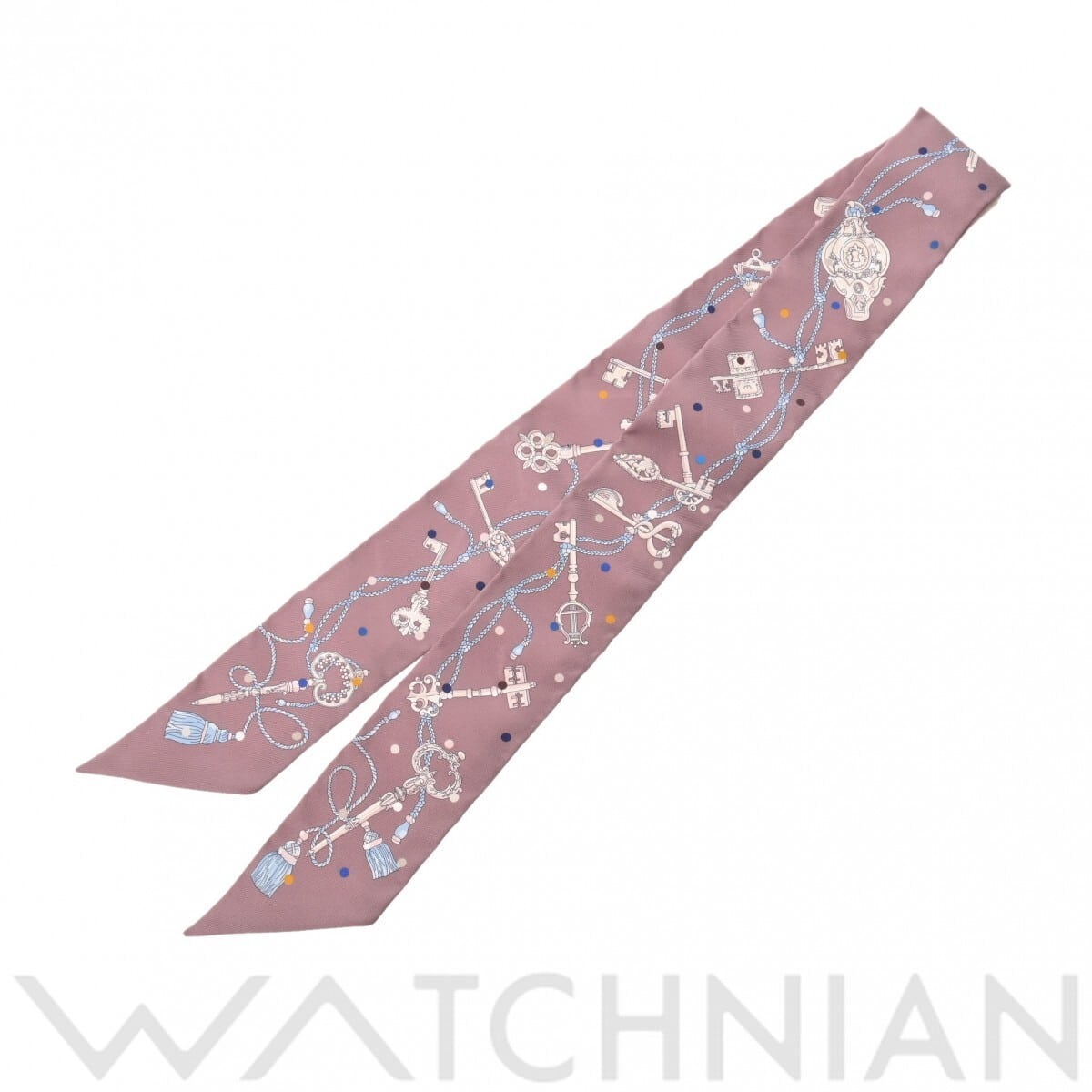 エルメス ツイリー LES CLES A POIS マロングラッセ 063871S シルク100％ レディース 【新品】【other】