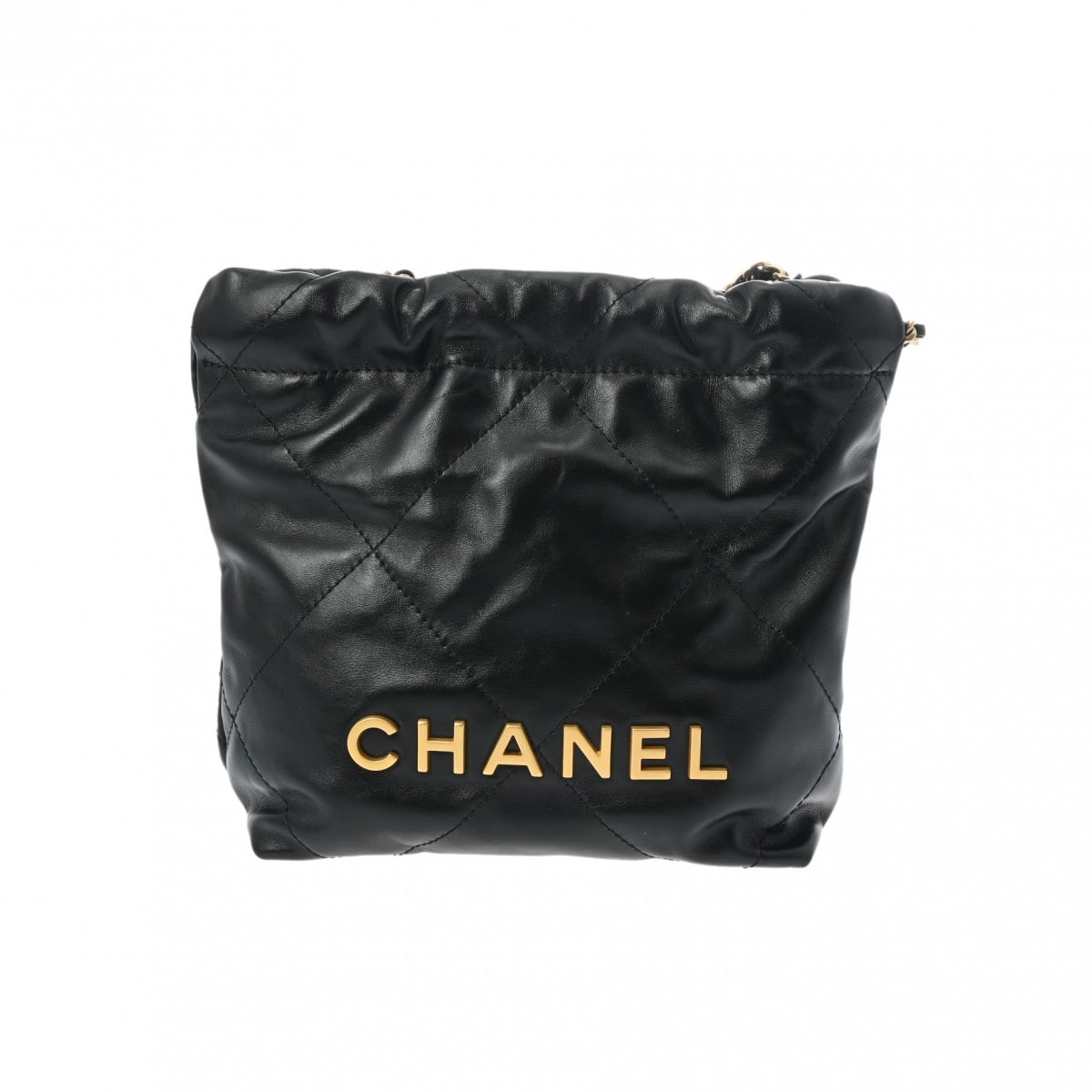 シャネル ミニ ハンドバッグ CHANEL22 ブラック/ゴールド金具 AS3980 シャイニーカーフスキン レディース バッグ 【中古】【bag】