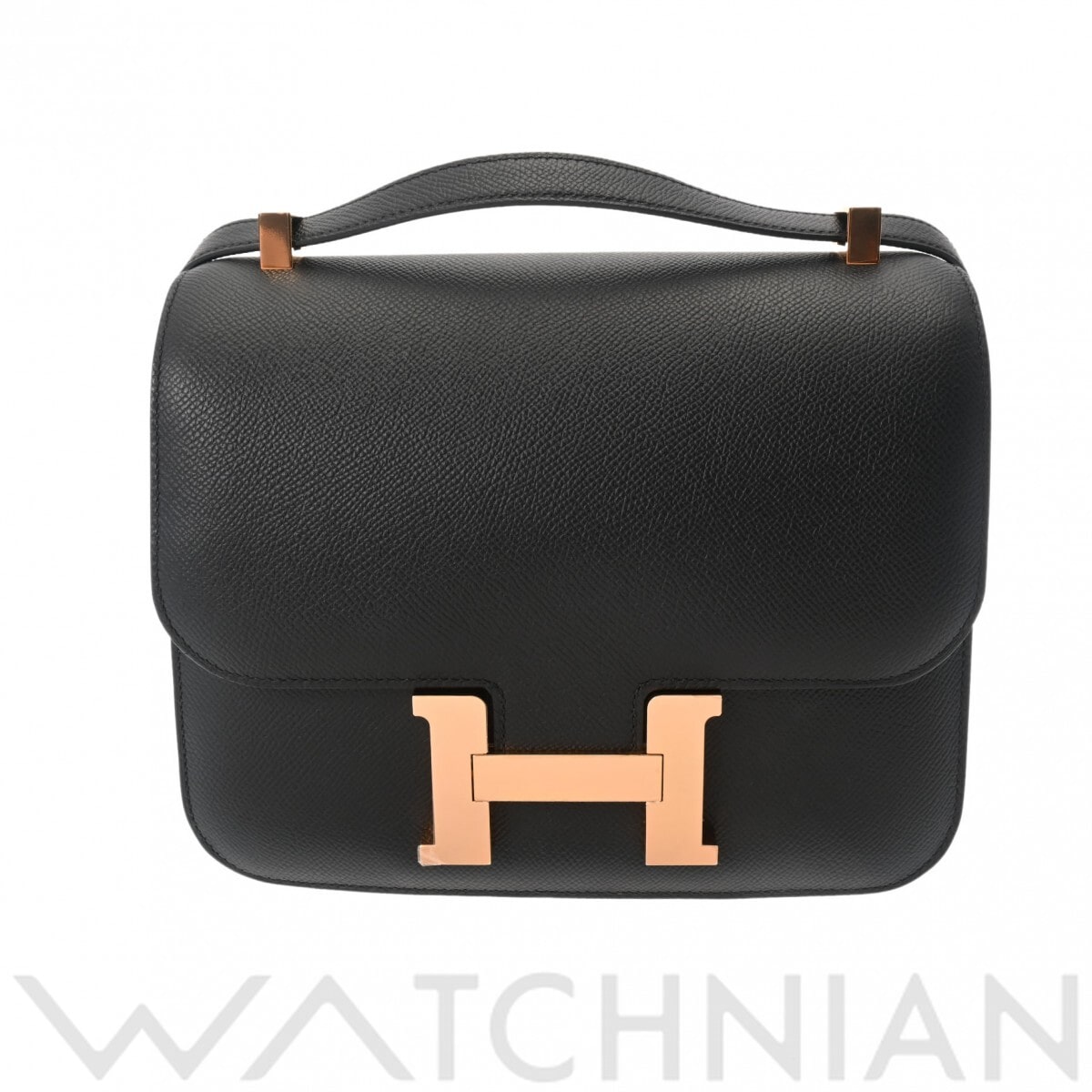 エルメス コンスタンス 24 ブラック/ローズゴールド金具 ヴォーエプソン レディース バッグ 【中古】【bag】