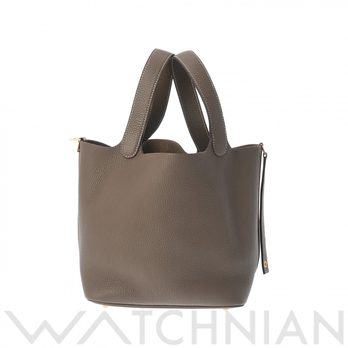 エルメス ピコタン ロック MM エトゥープ/ゴールド金具 トリヨンクレマンス レディース バッグ 【中古】【bag】