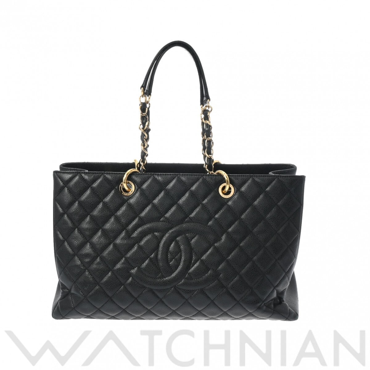 シャネル マトラッセ GST ブラック/ゴールド金具 キャビアスキン レディース バッグ 【中古】【bag】