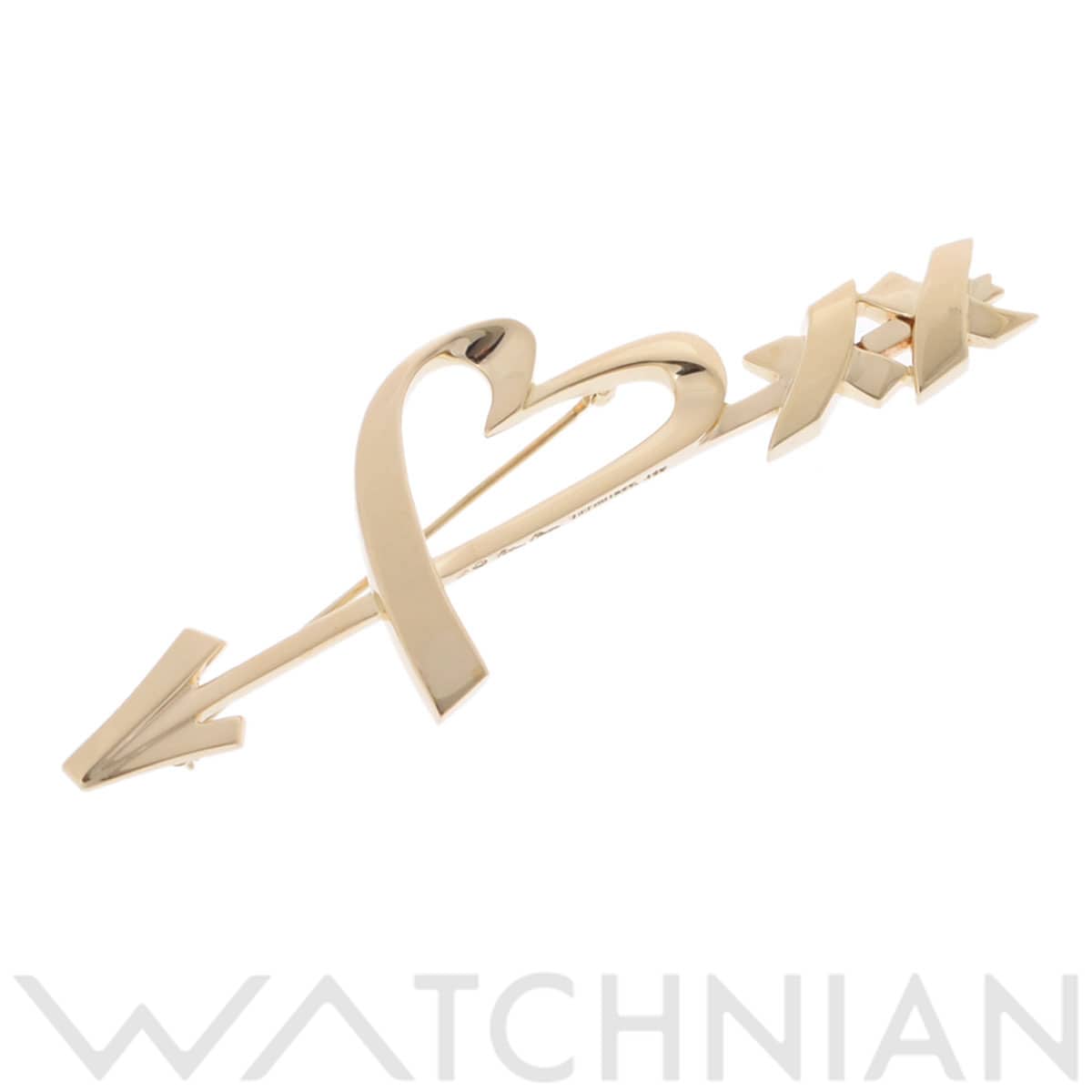 ティファニー キス ハート&アロー ブローチ ゴールド K18イエローゴールド YG レディース ジュエリー 【中古】【jewelry】
