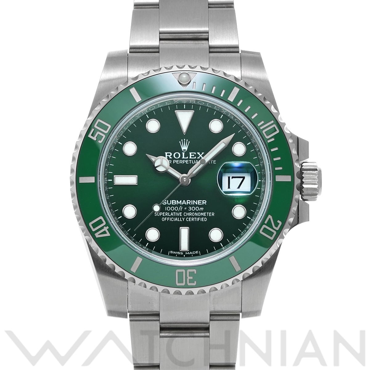 ロレックス サブマリーナ デイト 116610LV グリーン メンズ 時計 【中古】【wristwatch】