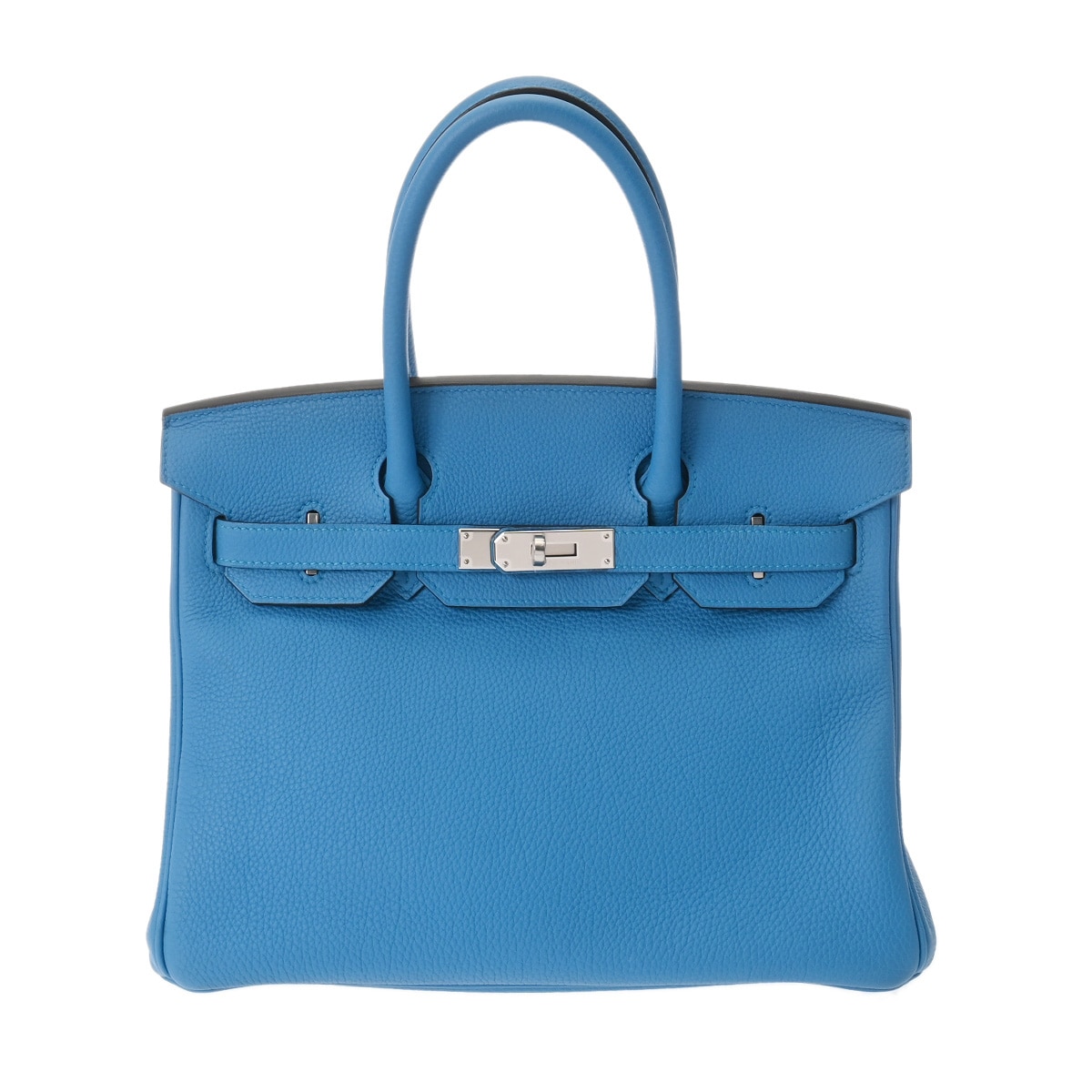 エルメス バーキン 30 ヴェルソ ブルーザンジバル/マラカイト/パラジウム金具 トゴ レディース バッグ 【中古】【bag】