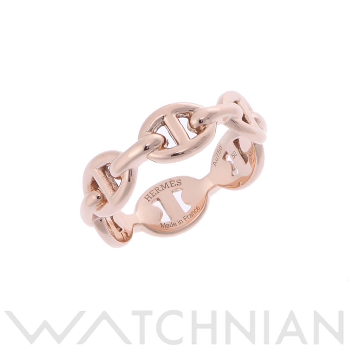 エルメス シェーヌダンクルリング #50 ゴールド K18ピンクゴールド PG レディース ジュエリー 【中古】【jewelry】