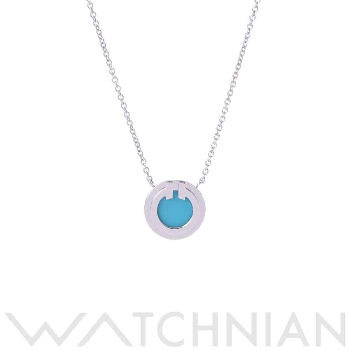 ティファニー T TWO サークル ネックレス シルバー K18ホワイトゴールド WG レディース ジュエリー 【中古】【jewelry】