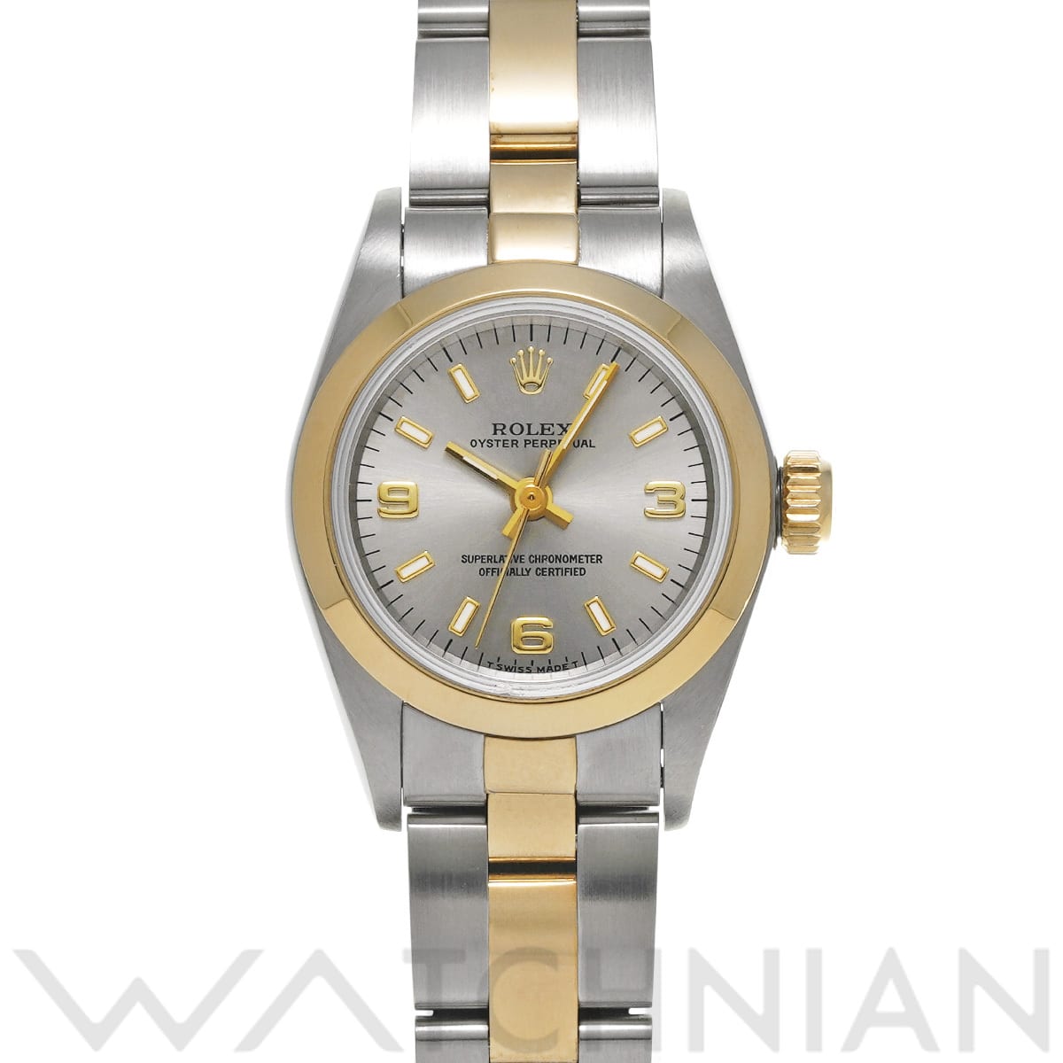 ロレックス オイスターパーペチュアル 67183 グレー レディース 時計 【中古】【wristwatch】