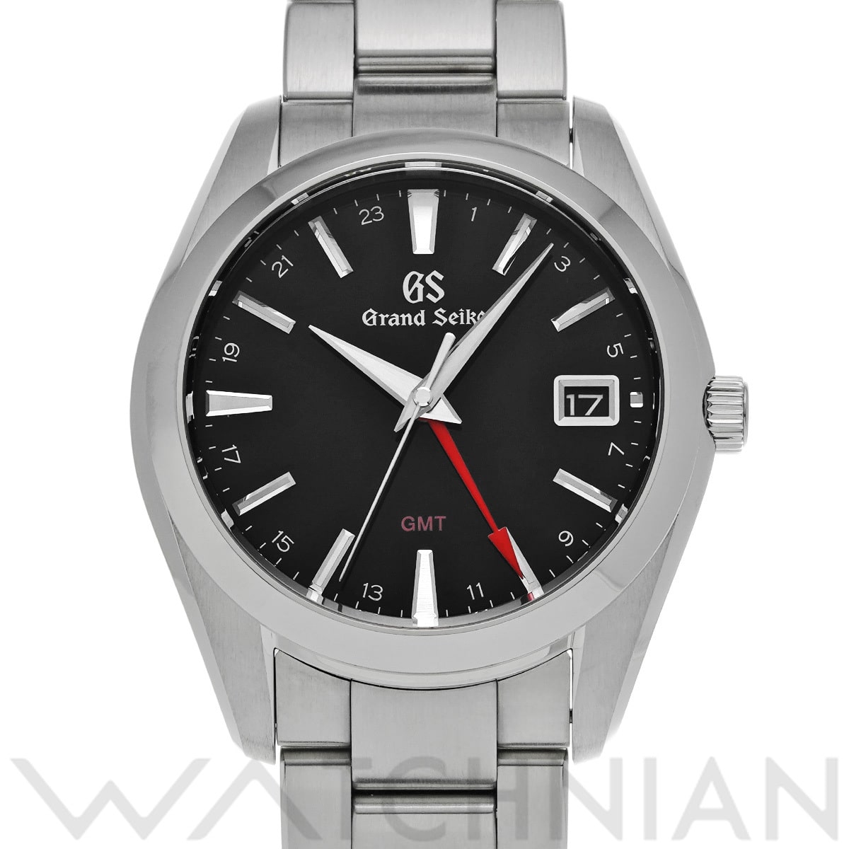 グランドセイコー ヘリテージコレクション クォーツ GMT SBGN013 ブラック メンズ 時計 【中古】【wristwatch】