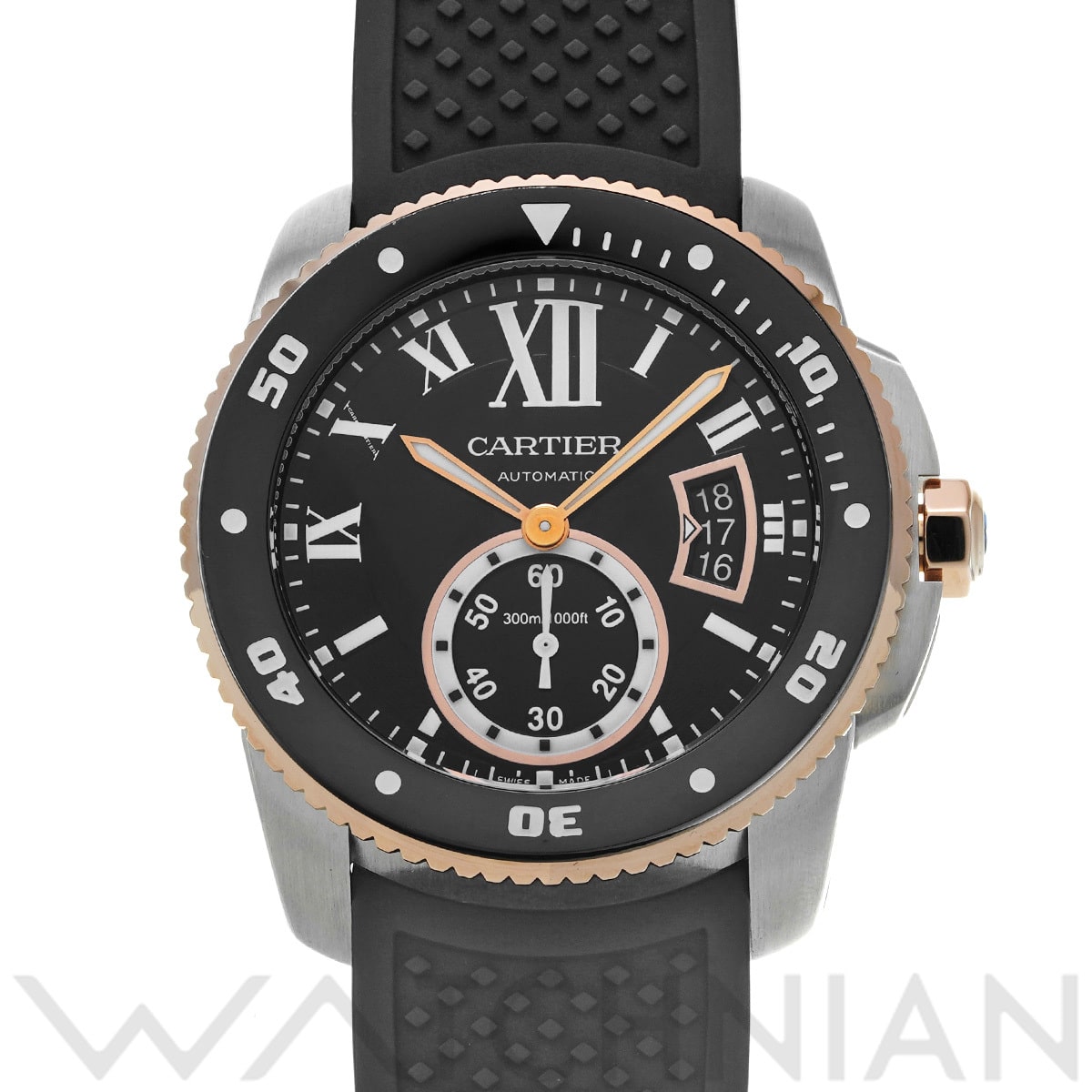 カルティエ カリブル ドゥ カルティエ ダイバー W7100055 ブラック メンズ 時計 【中古】【wristwatch】
