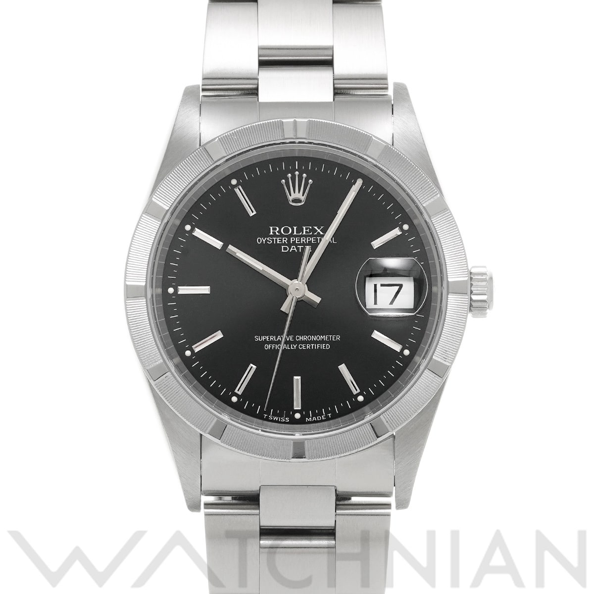 ロレックス オイスターパーペチュアル デイト 15210 ブラック メンズ 時計 【中古】【wristwatch】