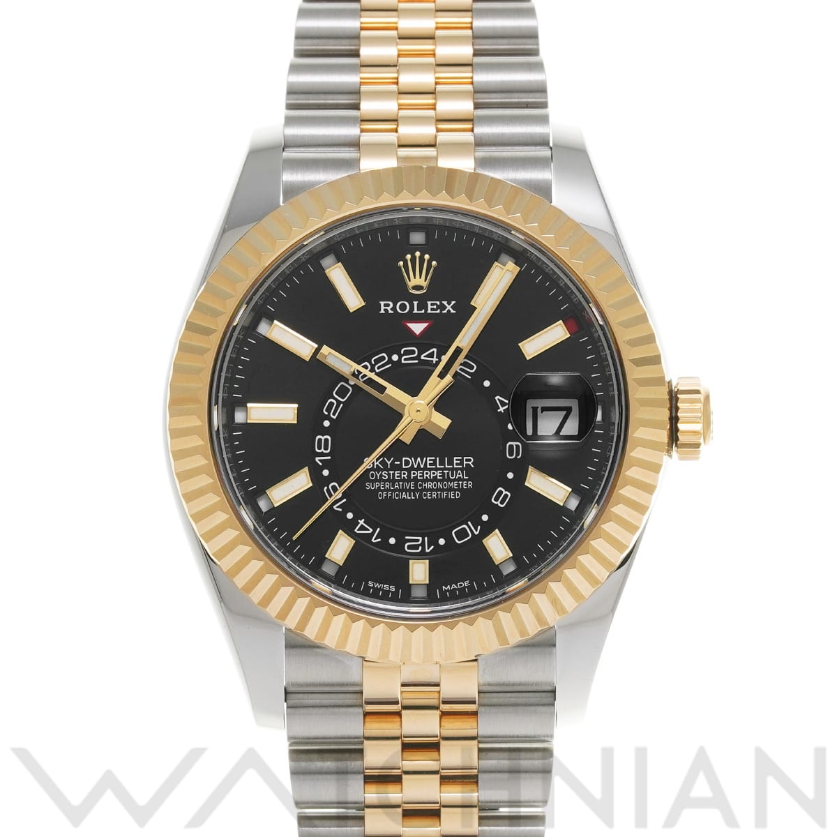 ロレックス スカイドゥエラー 326933 ブライトブラック メンズ 時計 【中古】【wristwatch】