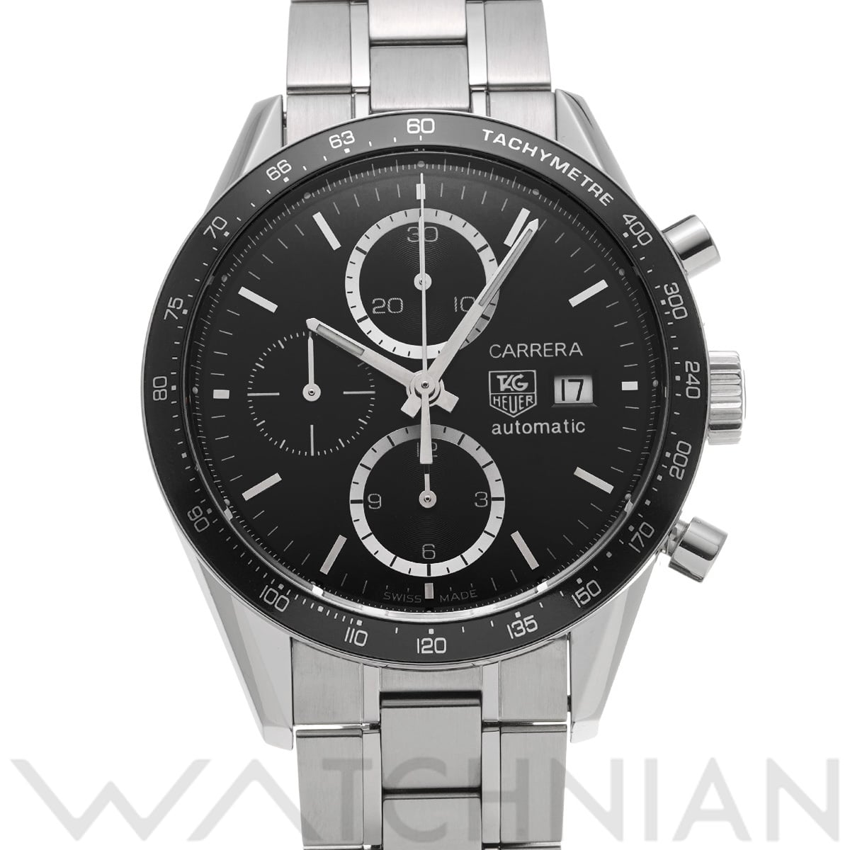 タグ ホイヤー カレラ キャリバー16 クロノグラフ CV2010.BA0794 ブラック メンズ 時計 【中古】【wristwatch】