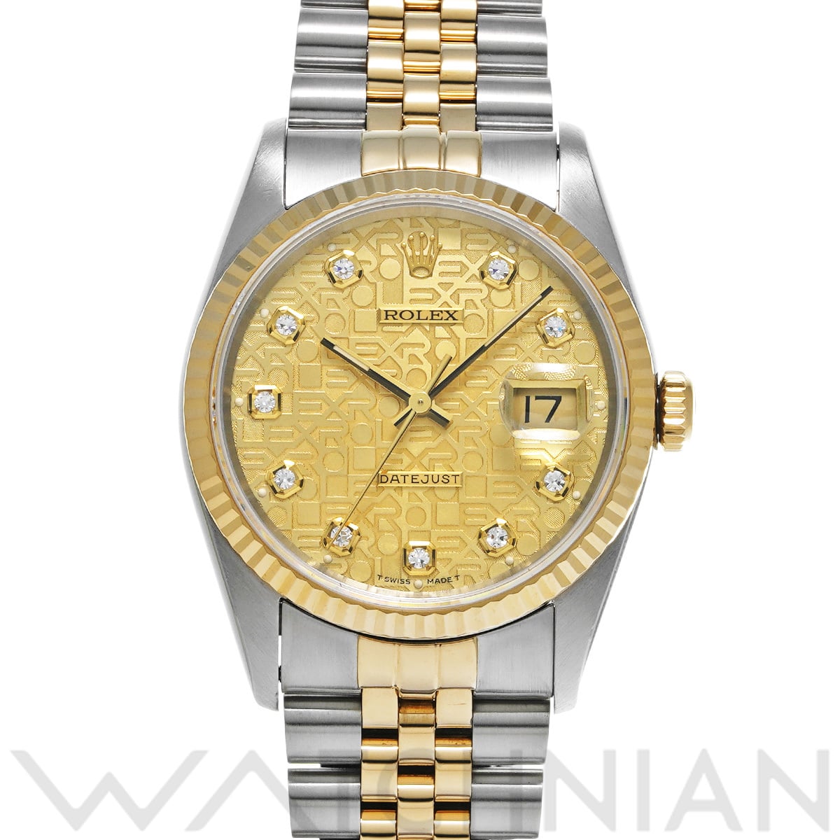 ロレックス デイトジャスト 16233G シャンパンコンピュータ/ダイヤモンド メンズ 時計 【中古】【wristwatch】