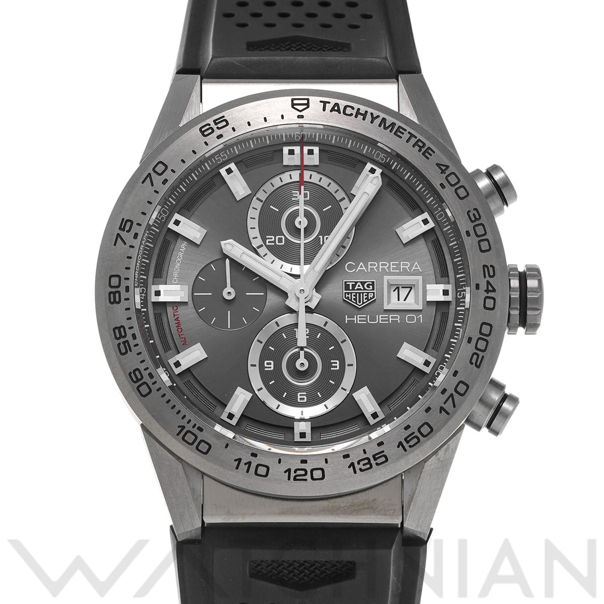 タグ ホイヤー カレラ キャリバーホイヤー01 クロノグラフ CAR208Z.FT6046 グレー メンズ 時計 【中古】【wristwatch】