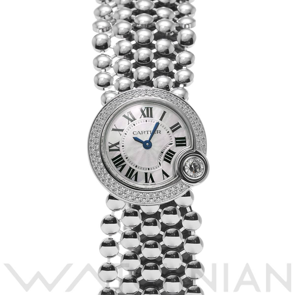 カルティエ バロン ブラン ドゥ カルティエ WE902058 ホワイトシェル/シルバー レディース 時計 【中古】【wristwatch】