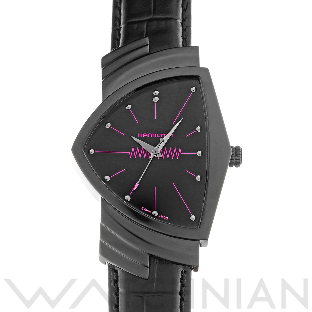 ハミルトン ベンチュラ ポギーザマン クォーツ H89421731 ブラック メンズ 時計 【中古】【wristwatch】