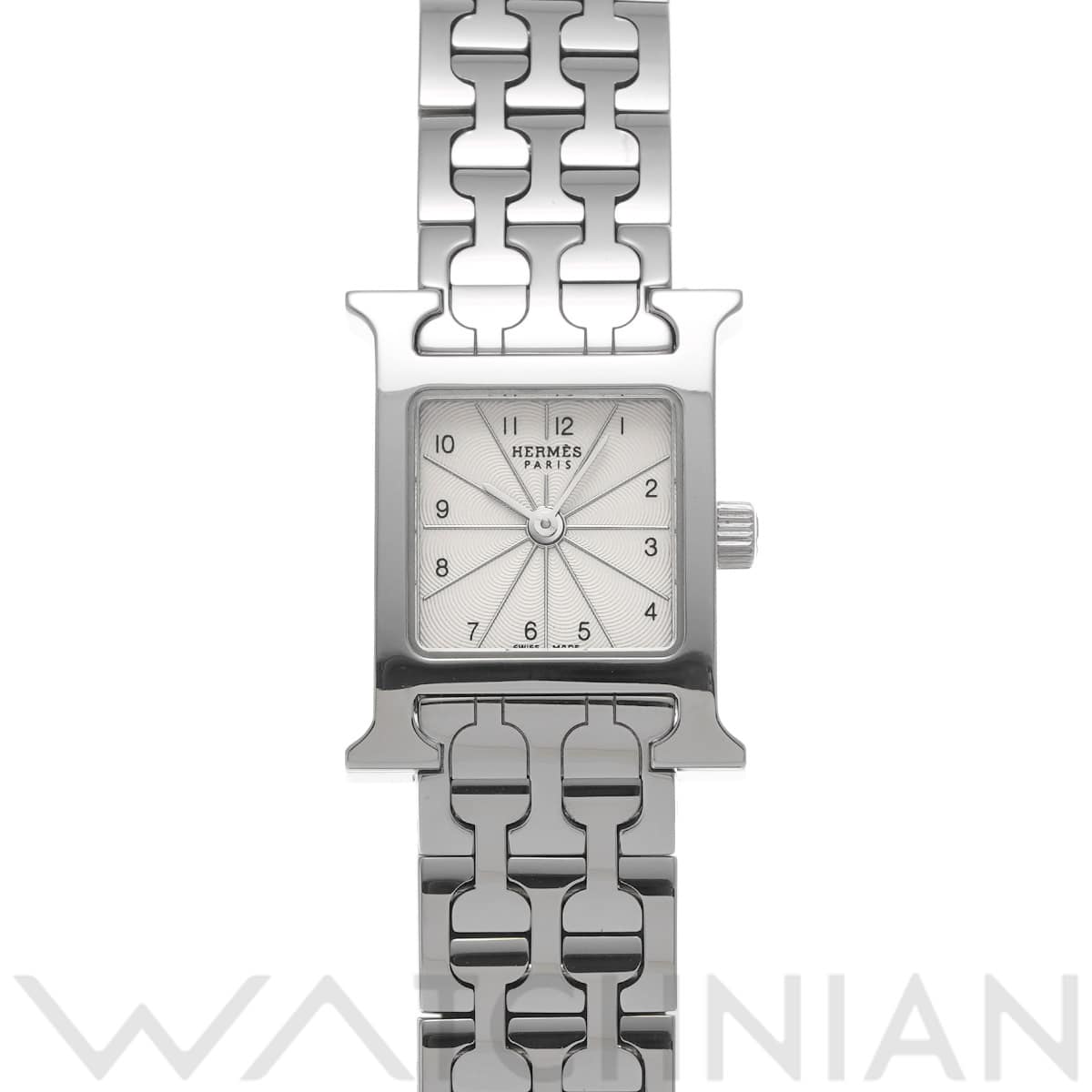 エルメス Hウォッチ ミニ HH1.110 シルバー レディース 時計 【中古】【wristwatch】